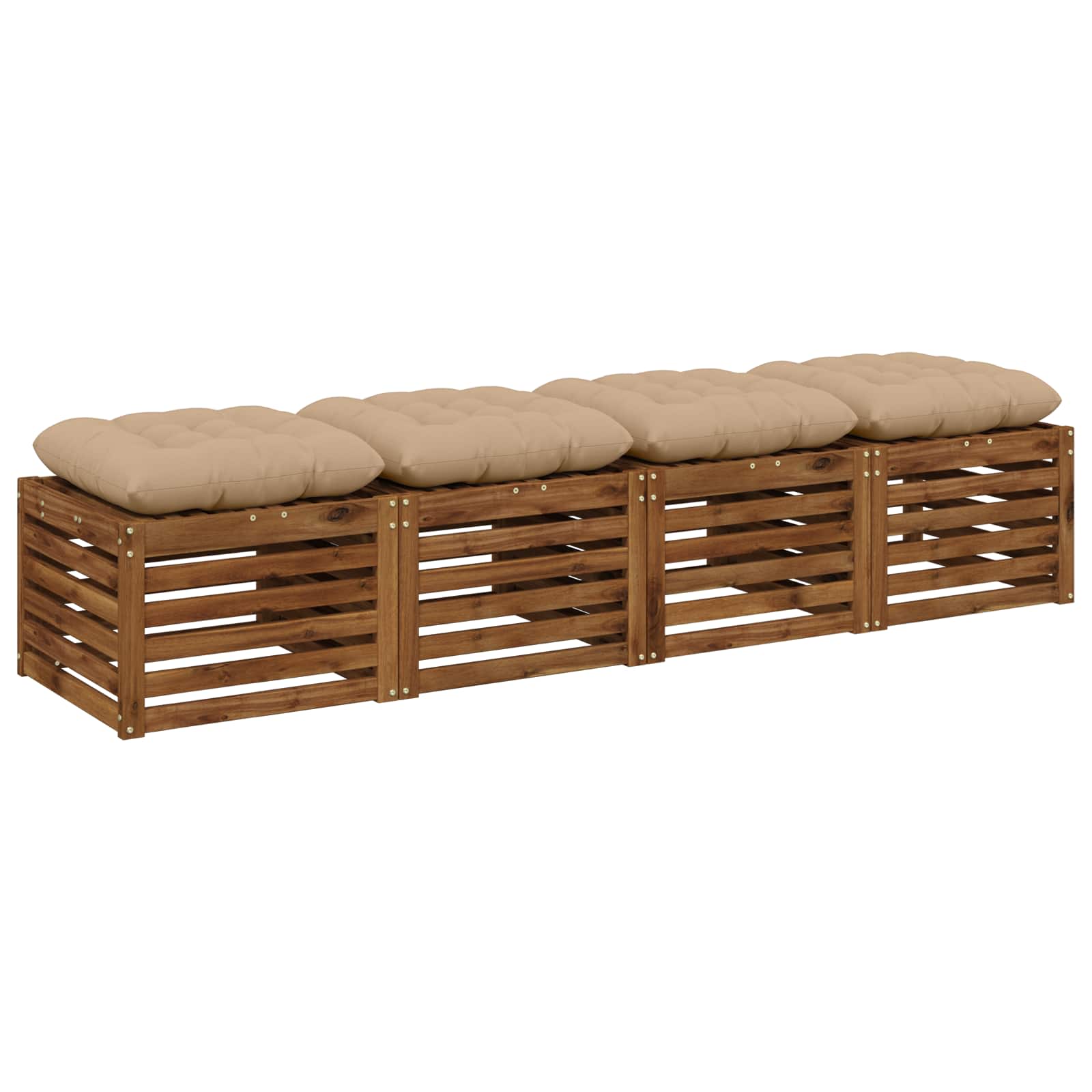 Zitkussens VIANEN 4 st 100% Polyester Zand 60 x 60 x 12 cm image 3