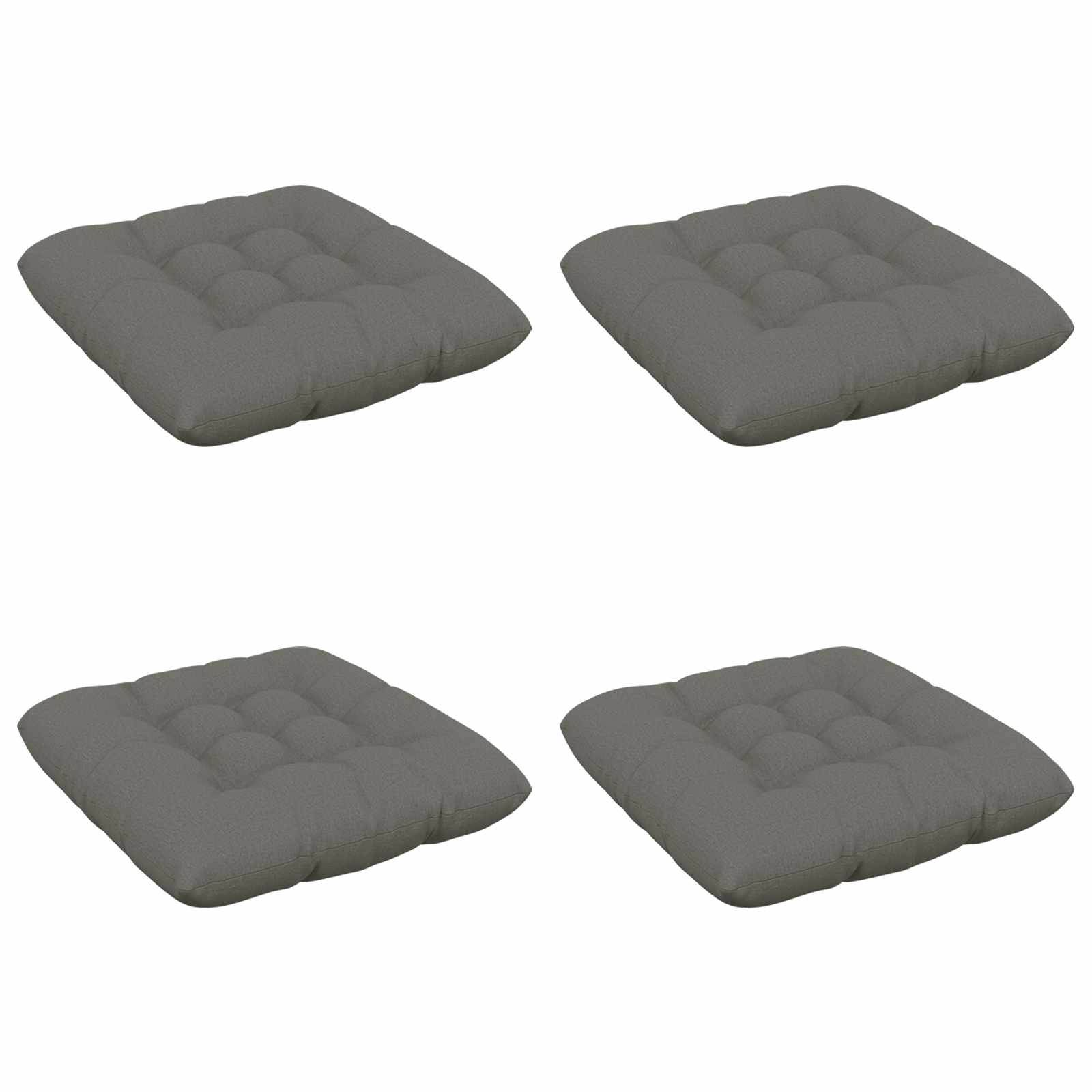 vidaXL Vankúše na sedenie VIANEN 4 ks 100% polyester Sivá