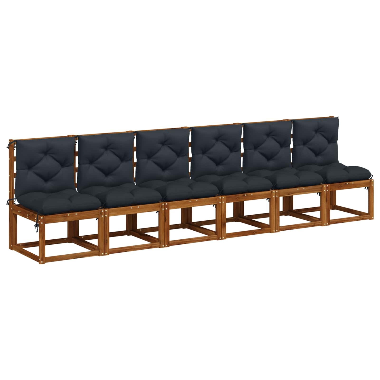 vidaXL 6-delige Palletkussens VIANEN 6 st 100% Polyester Donkerblauw blauw, foto 2