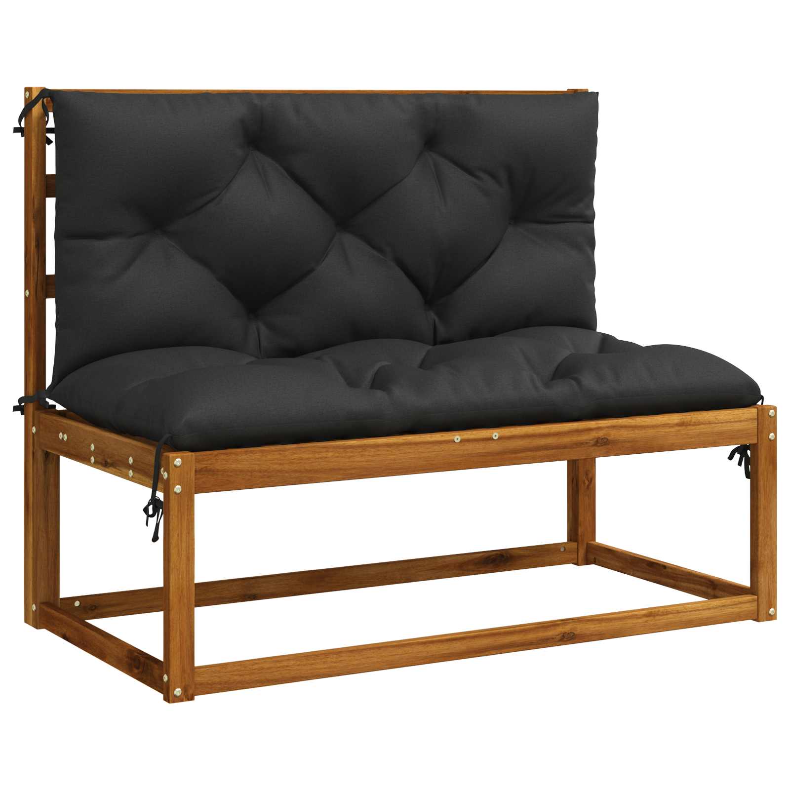 vidaXL 1-delig Palletkussen VIANEN 100% Polyester Zwart, foto 2