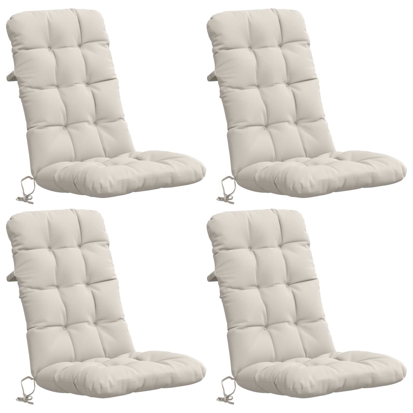 4-delige Hoogrug Kussen VIANEN 4 pcs 100% Polyester Wit image 1