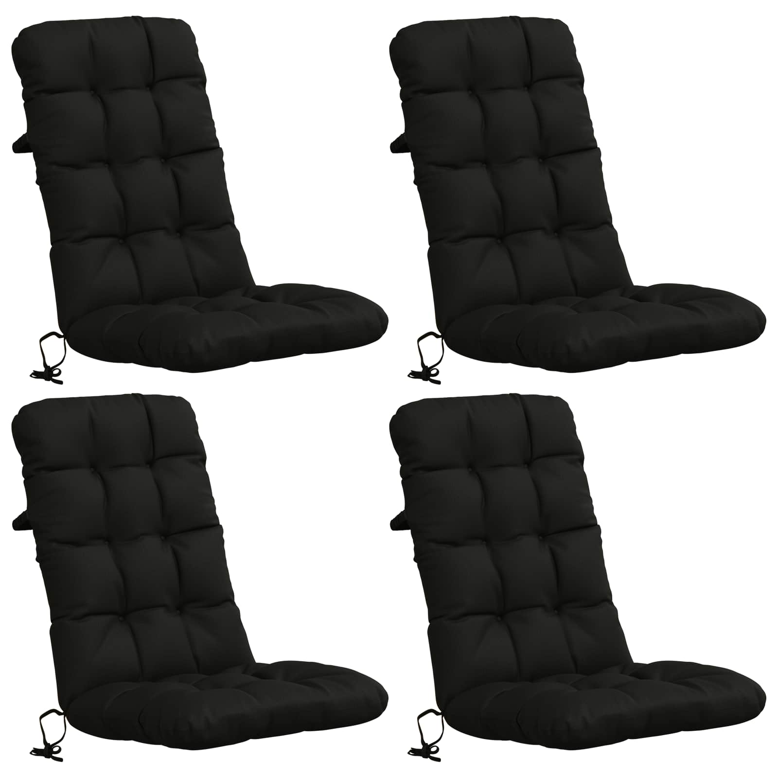 4-delige Hoogrug Kussen VIANEN 4 pcs 100% Polyester Zwart image 1