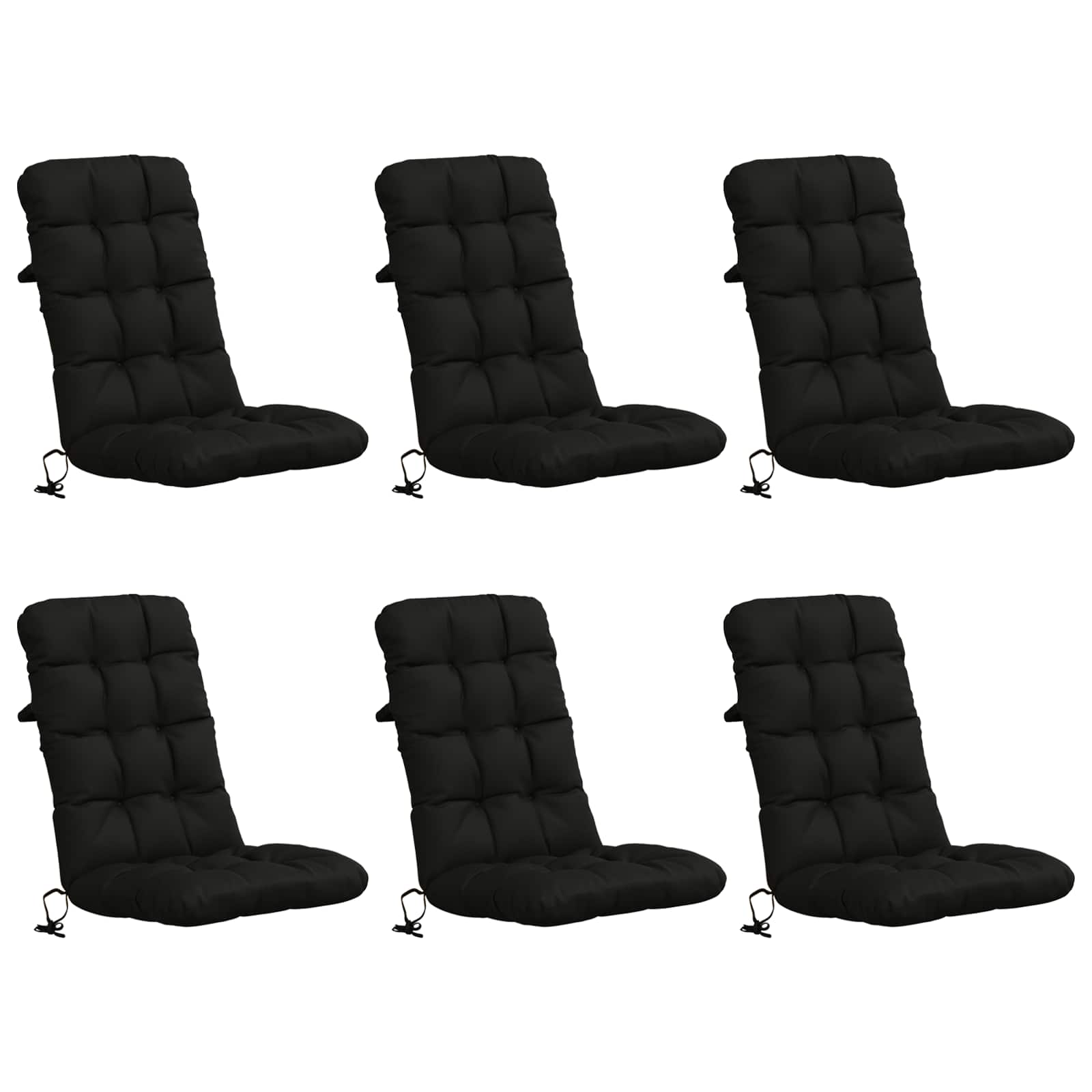 6-delige Hoogrug Kussen VIANEN 6 pcs 100% Polyester Zwart image 1