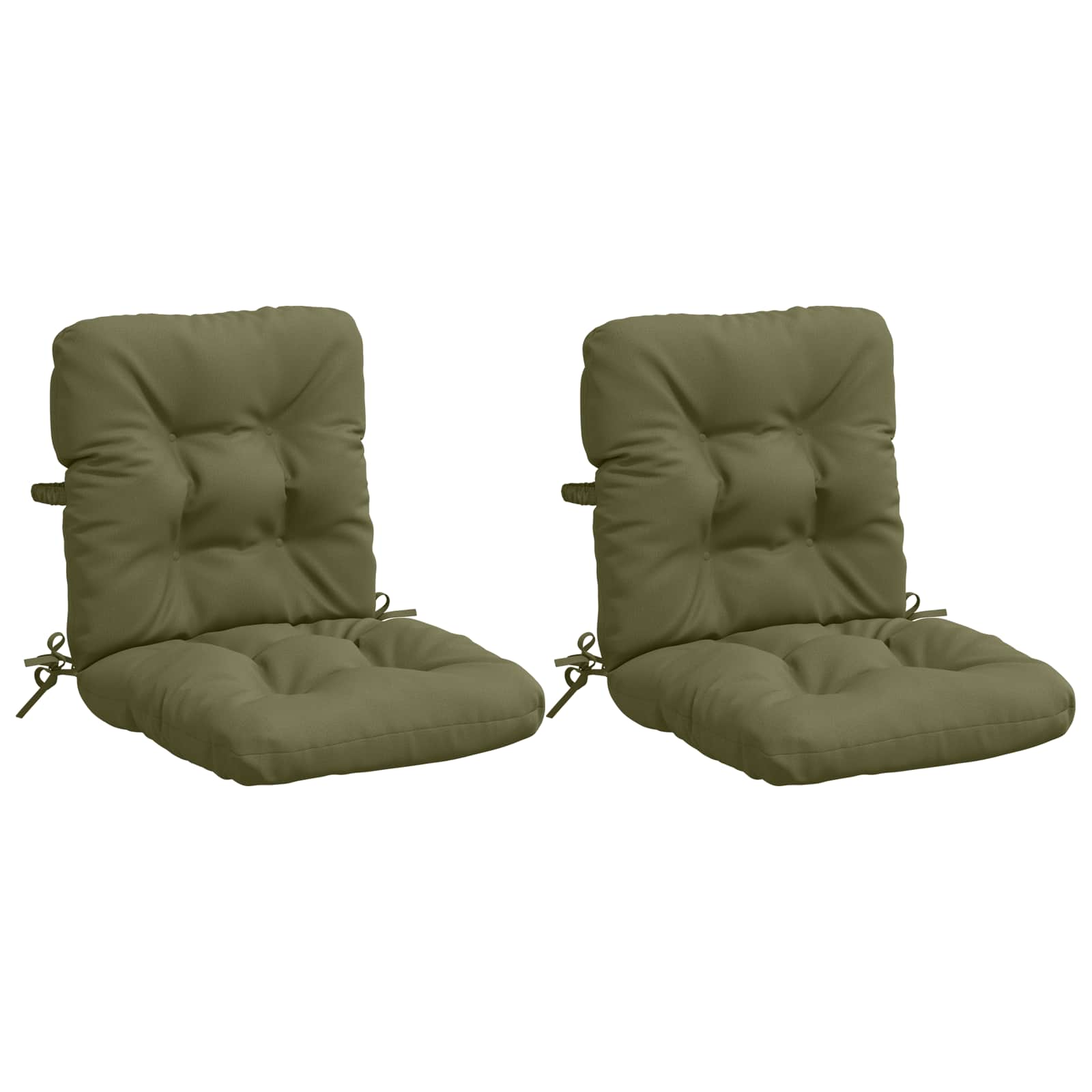 2-delige Hoogrug Kussen VIANEN 2 pcs 100% Polyester Olijfgroen image 1