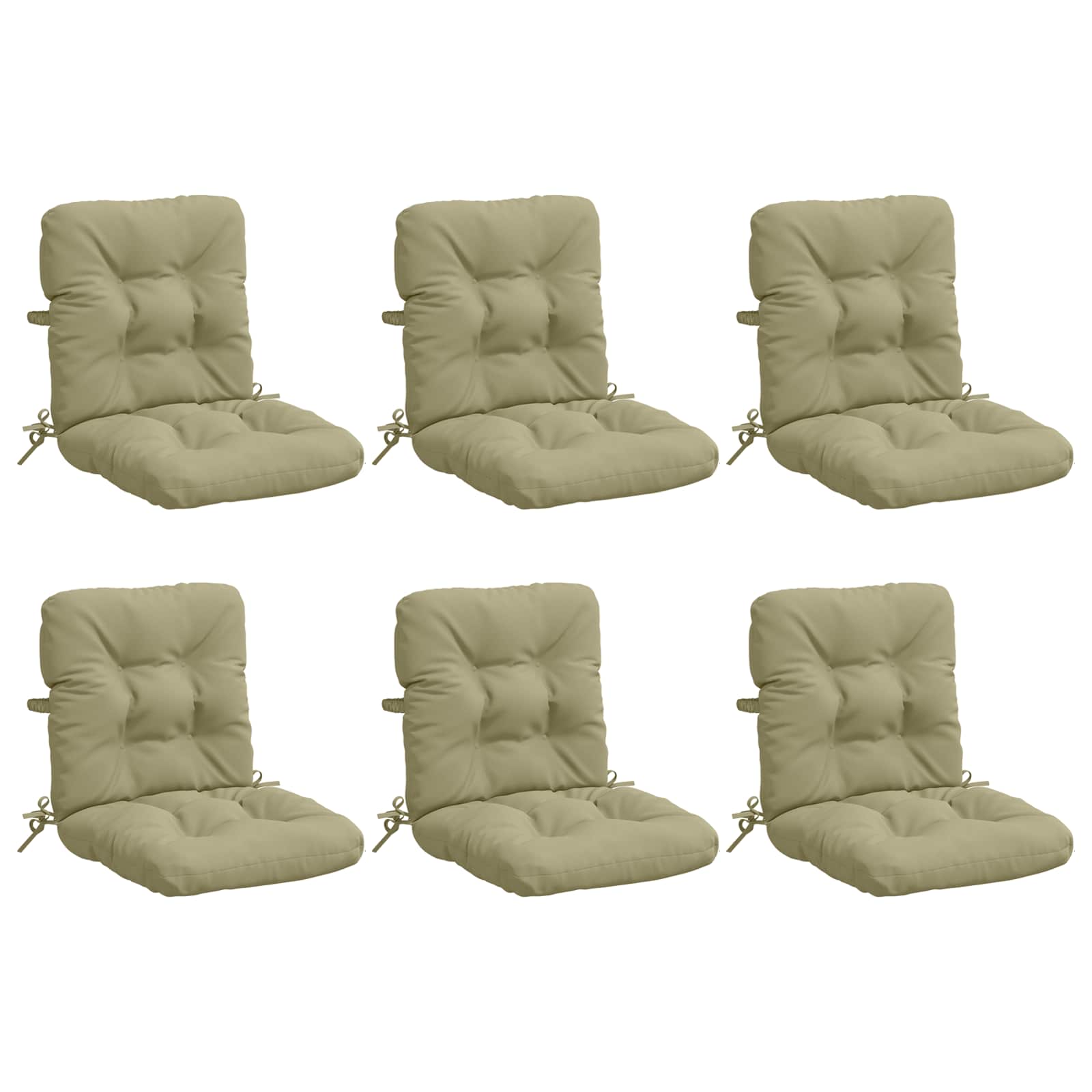 6-delige Hoogrug Kussen VIANEN 6 pcs 100% Polyester Lichtgroen image 1