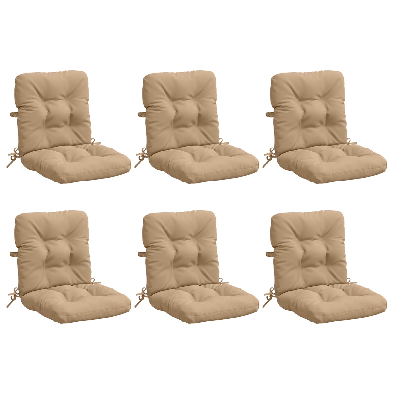 6-delige Hoogrug Kussen VIANEN 6 pcs 100% Polyester Zand image 1