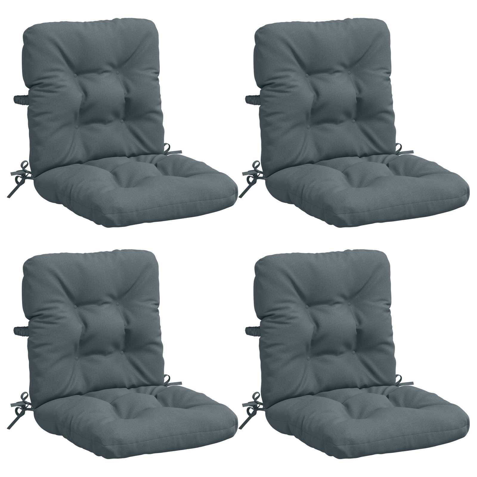 4-delige Hoogrug Kussen VIANEN 4 pcs 100% Polyester Blauw image 1