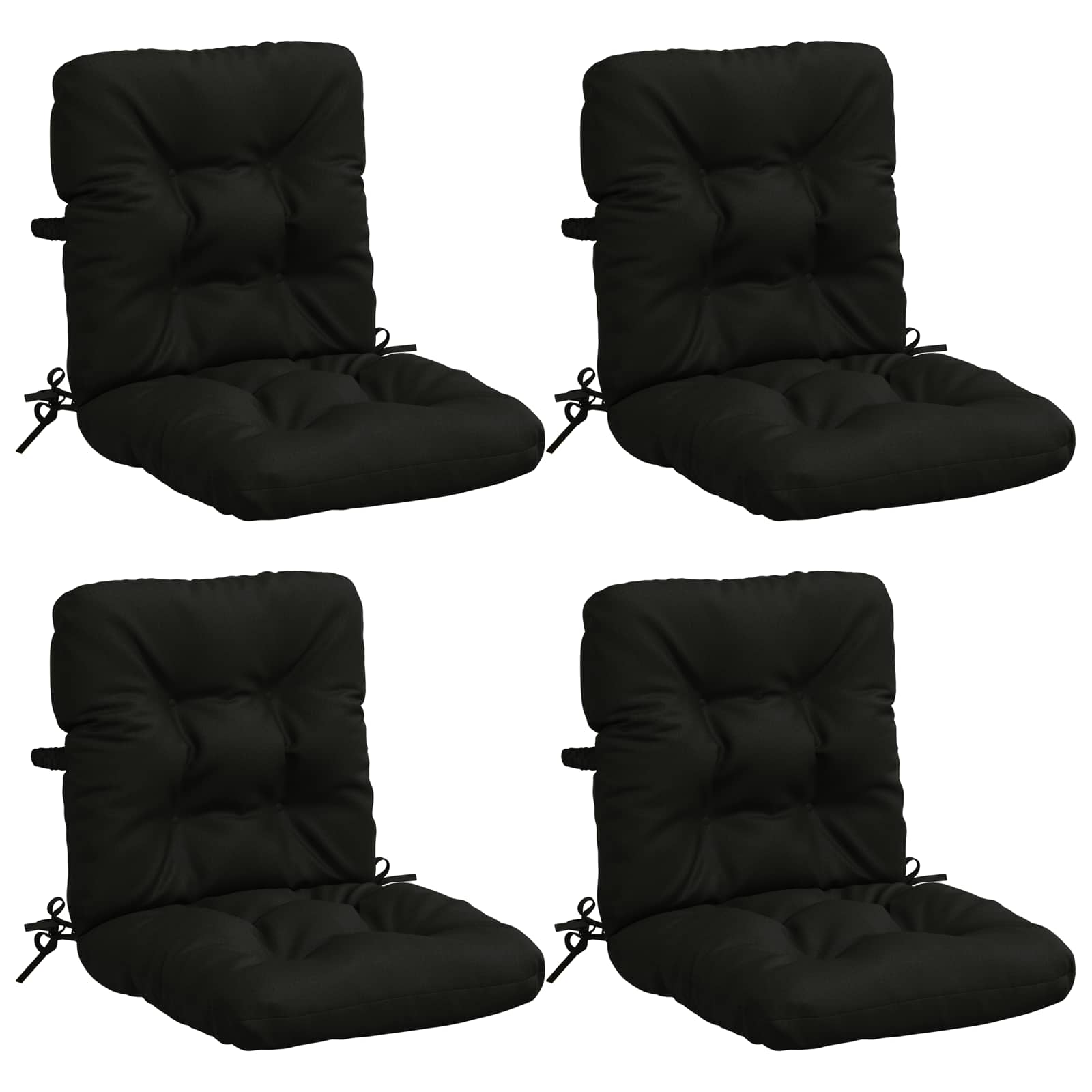 4-delige Hoogrug Kussen VIANEN 4 pcs 100% Polyester Zwart image 1