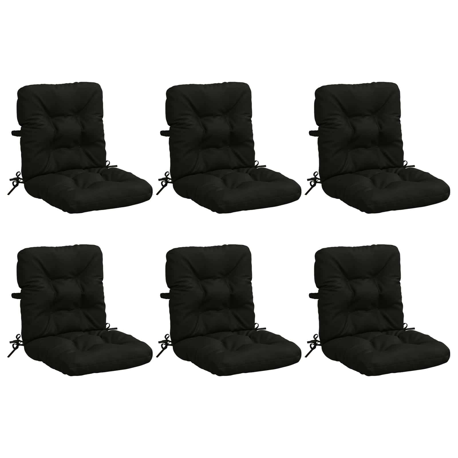 6-delige Hoogrug Kussen VIANEN 6 pcs 100% Polyester Zwart image 1
