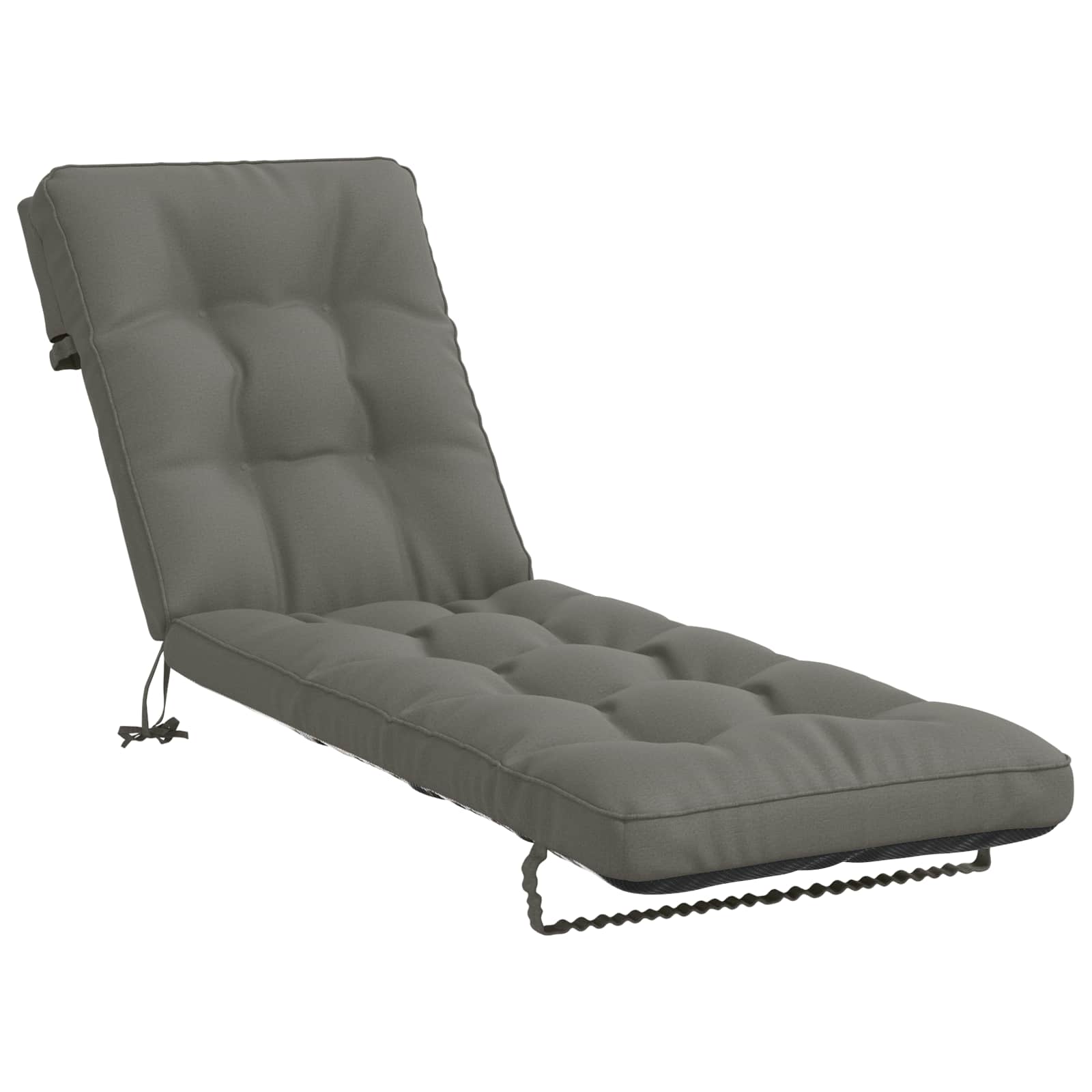 vidaXL Vankúš na ležadlo VIANEN 100% polyester Sivá 200 x 60 x 8 cm