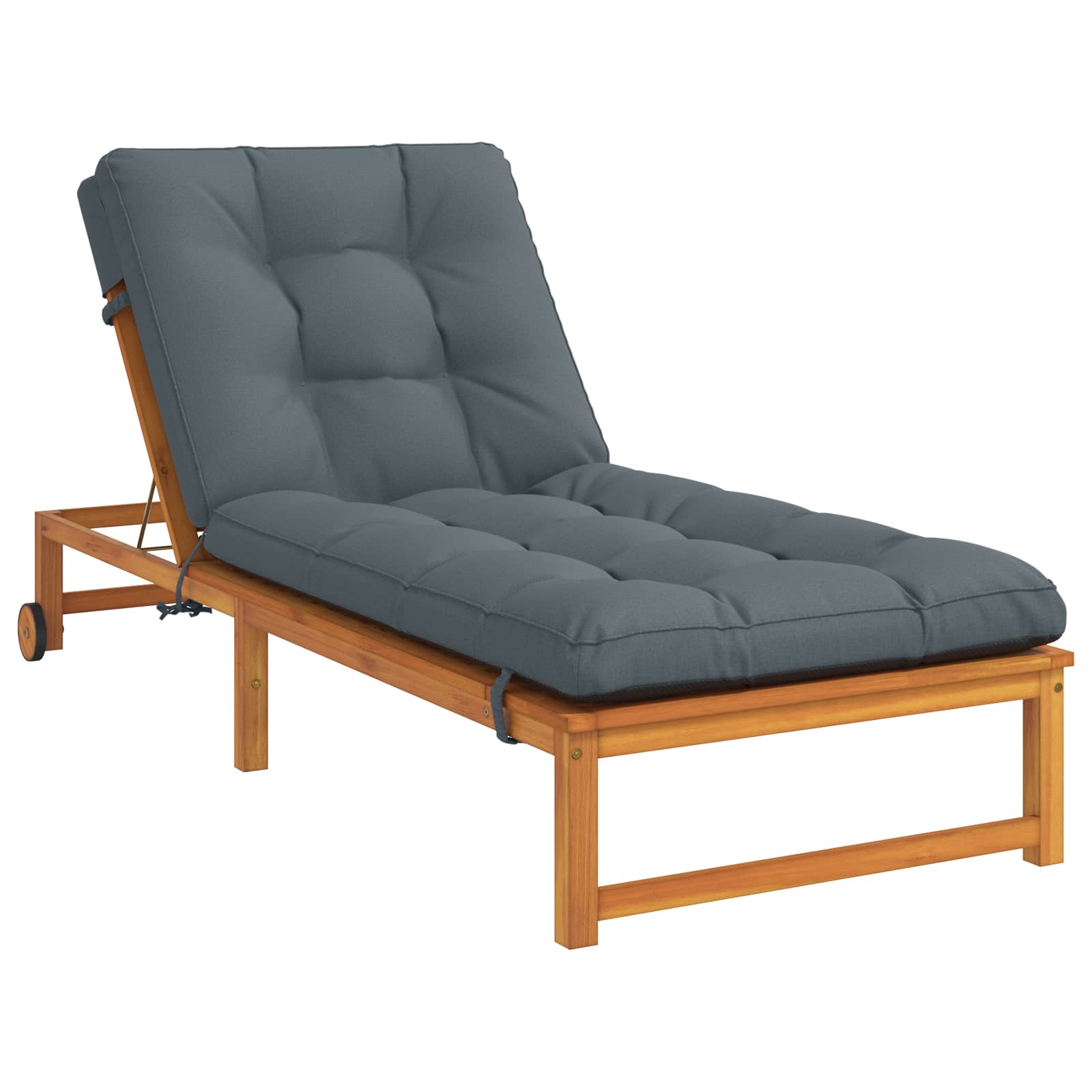 vidaXL - Ligstoel - Kussen - VIANEN - 100% - Polyester - Blauw - 200 - x - 80 - x - 8 - cm