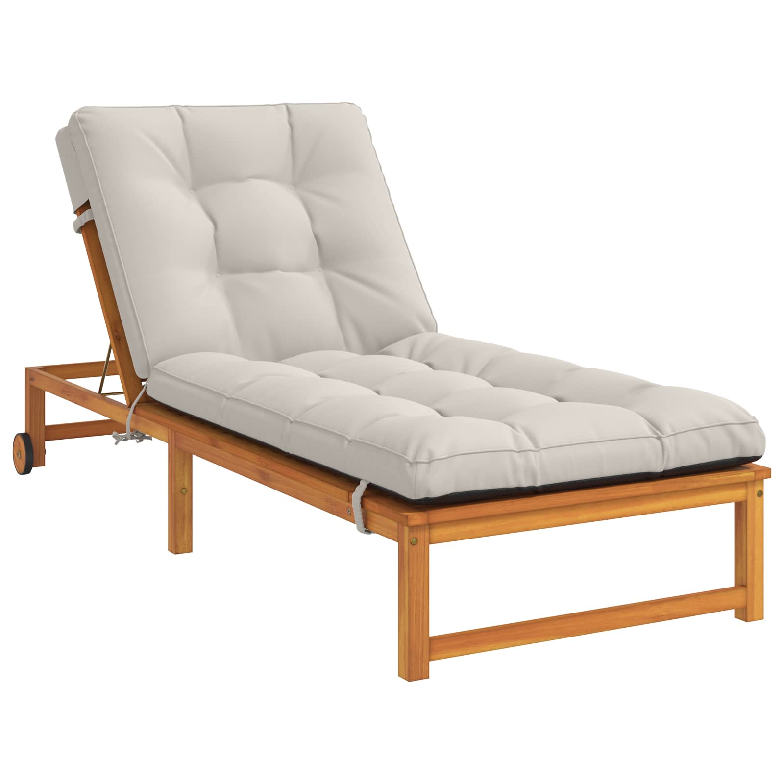 Ligstoel Kussen VIANEN 100% Polyester Wit 200 x 90 x 8 cm image 2