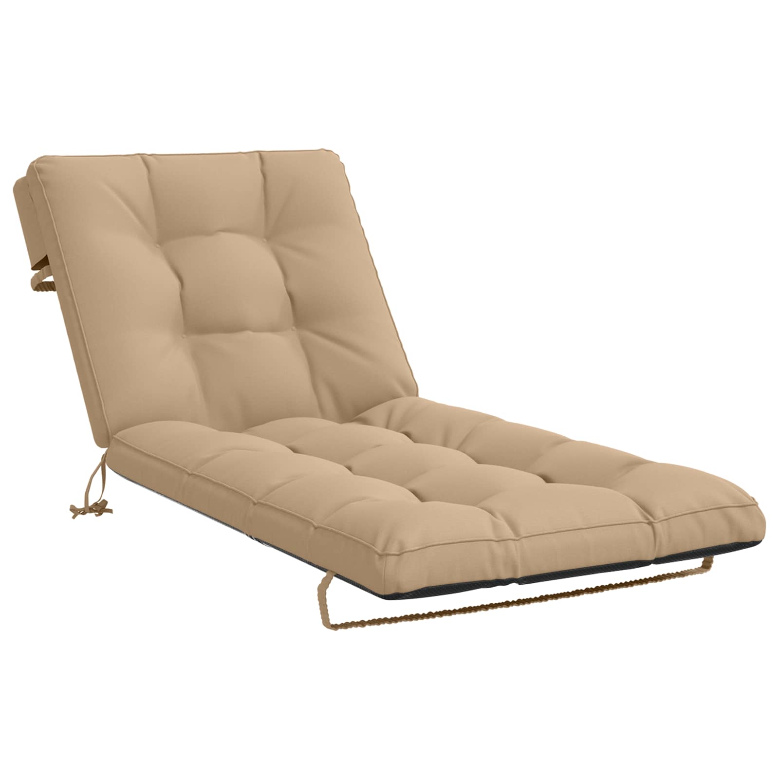 Ligstoel Kussen VIANEN 100% Polyester Zand 200 x 90 x 8 cm image 1