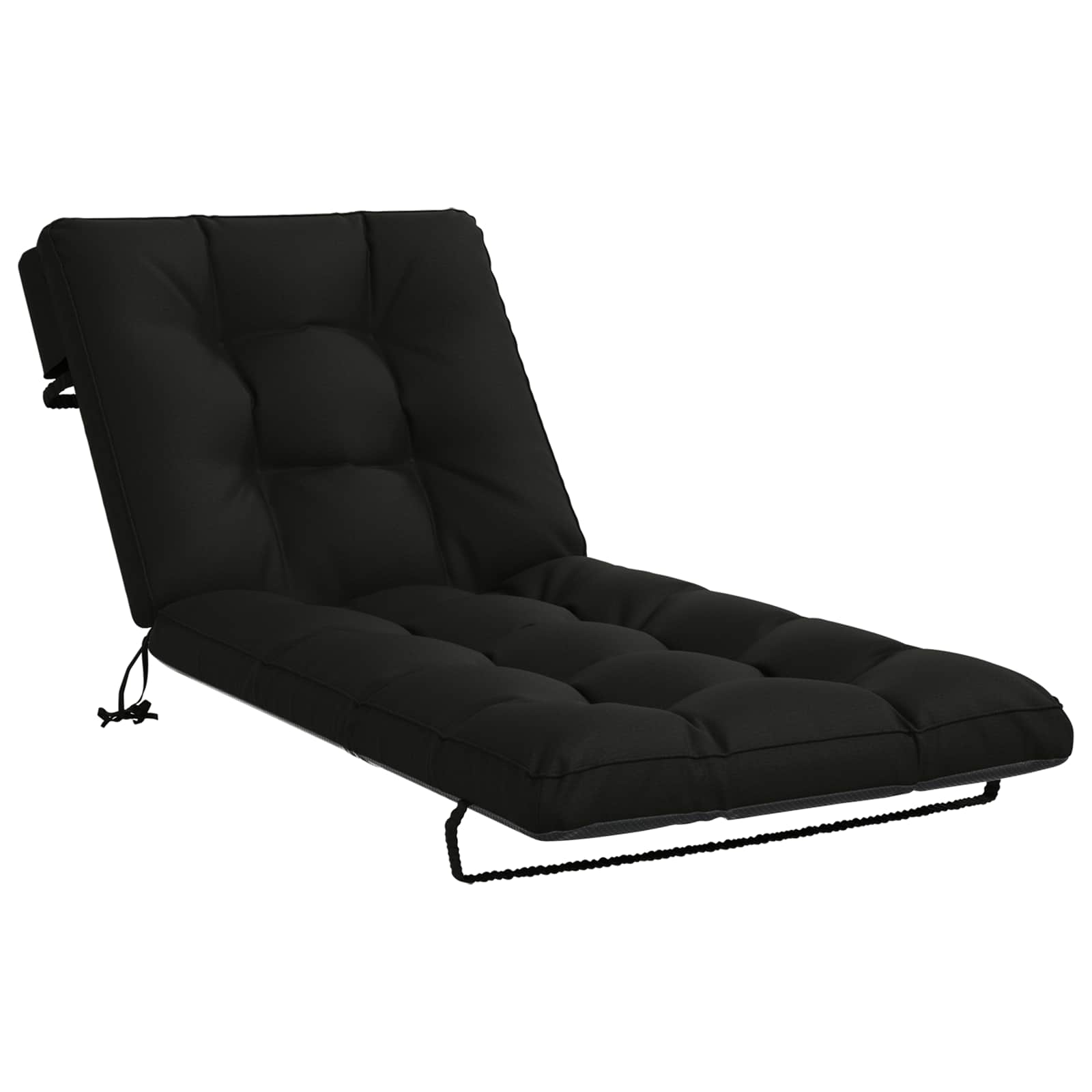 Ligstoel Kussen VIANEN 100% Polyester Zwart 200 x 90 x 8 cm image 1