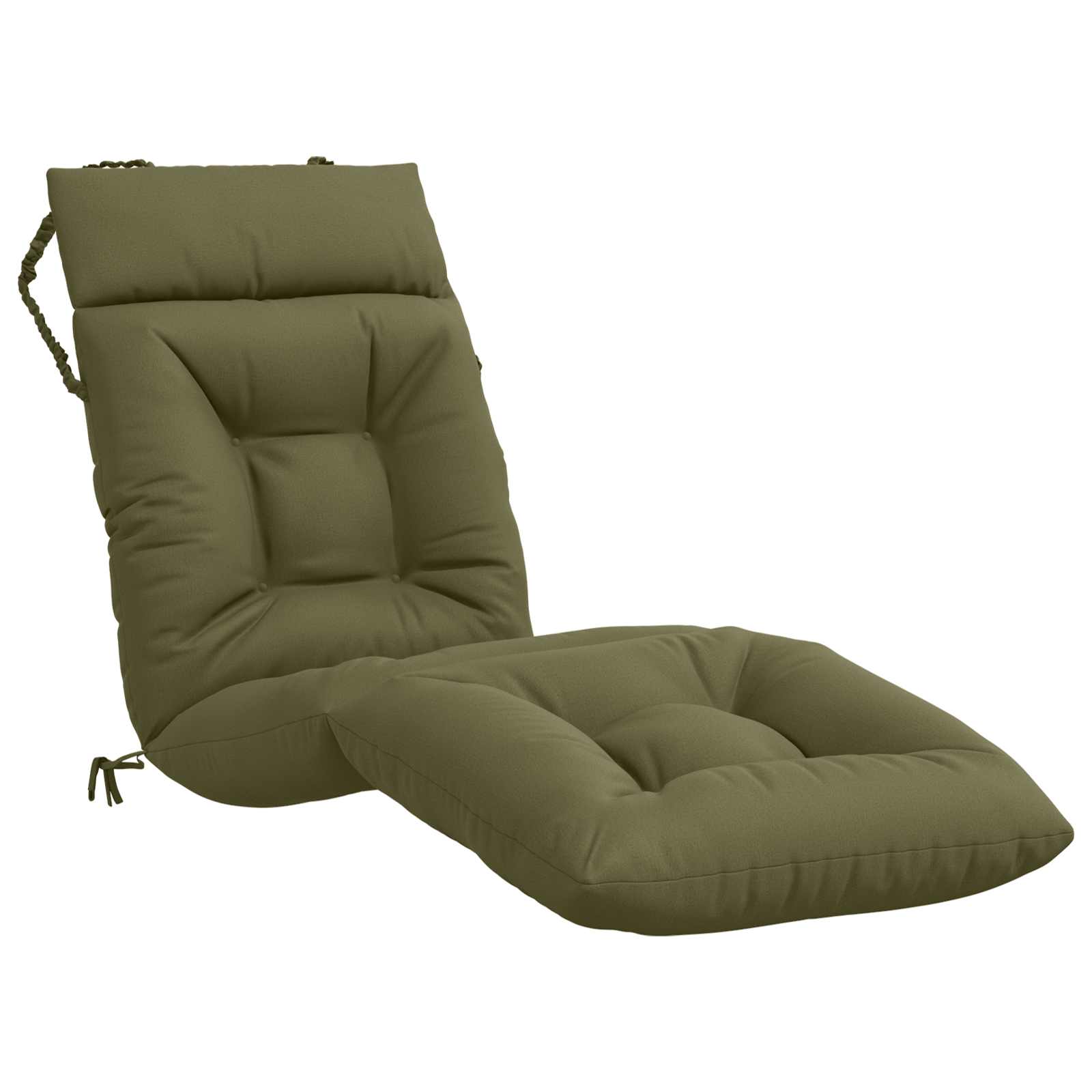 Ligstoel Kussen VIANEN 100% Polyester Olijfgroen image 1