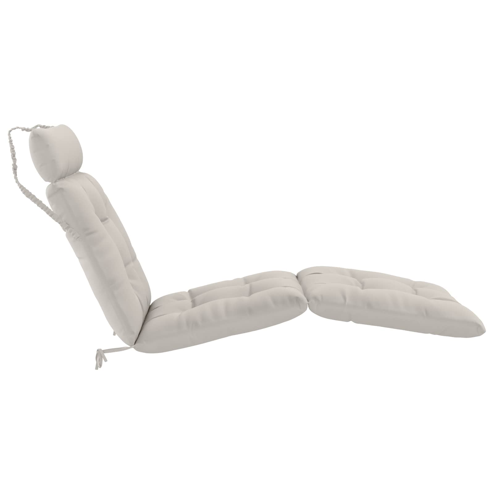 Ligstoel Kussen VIANEN 100% Polyester Wit 200 x 80 x 8 cm image 4