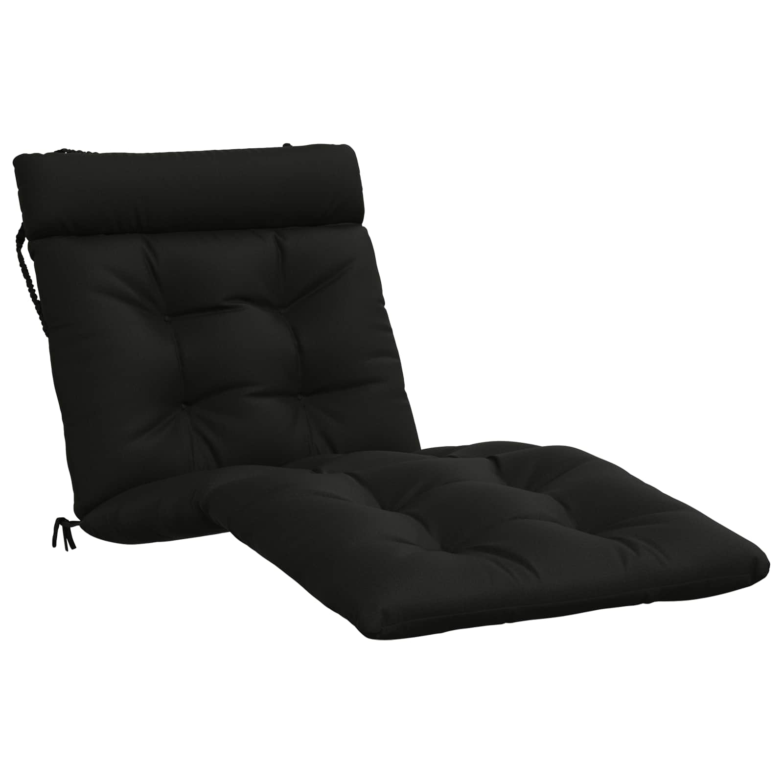 vidaXL Solseng Pude VIANEN 100% polyester Sort 200 x 80 x 8 cm