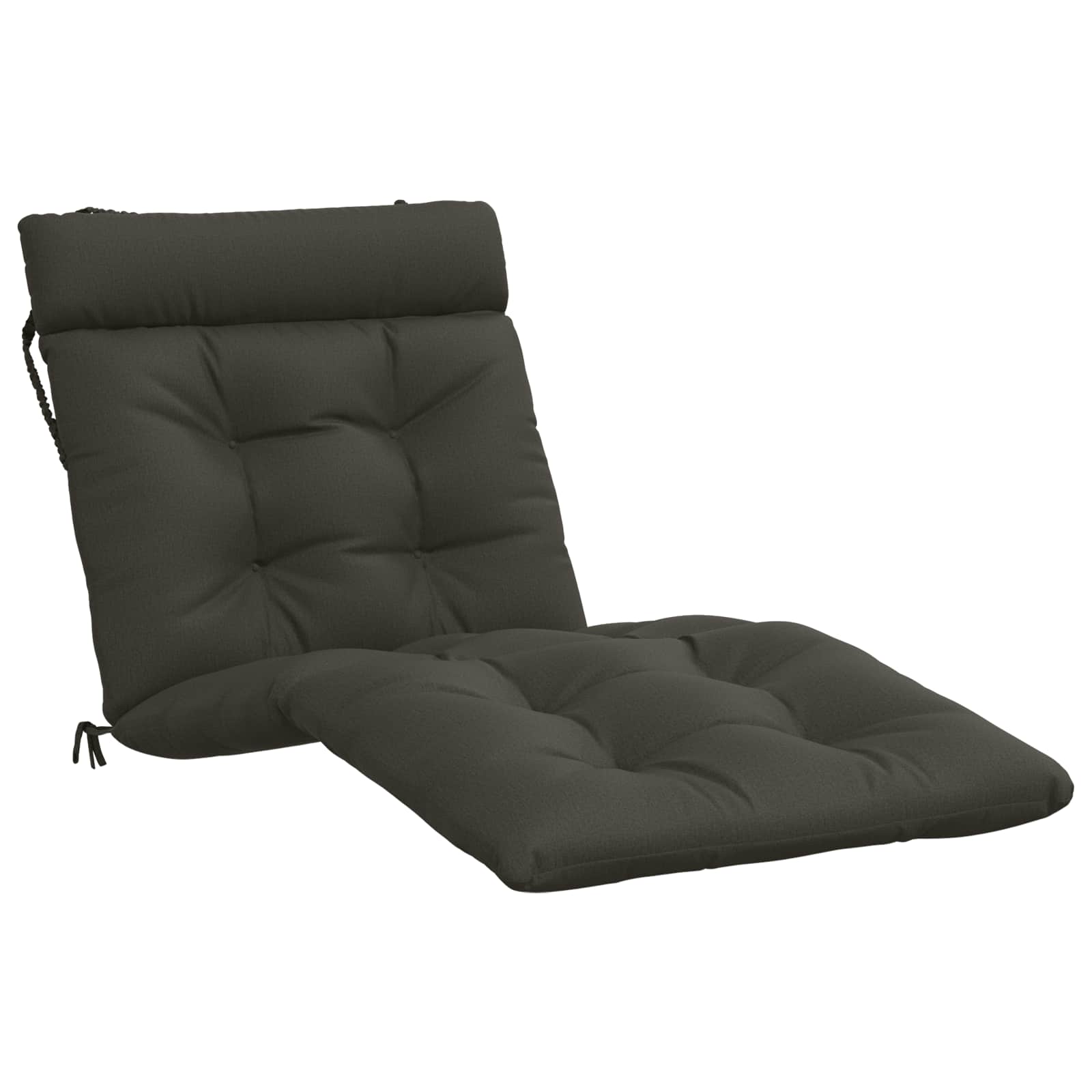 Ligstoel Kussen VIANEN 100% Polyester Antraciet 200 x 80 x 8 cm image 1