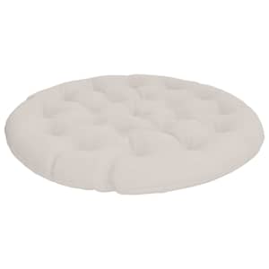 vidaXL Papasan tooli vaip VIANEN 100% Pol&uuml;ester Valge &Oslash; 130 x 12 cm