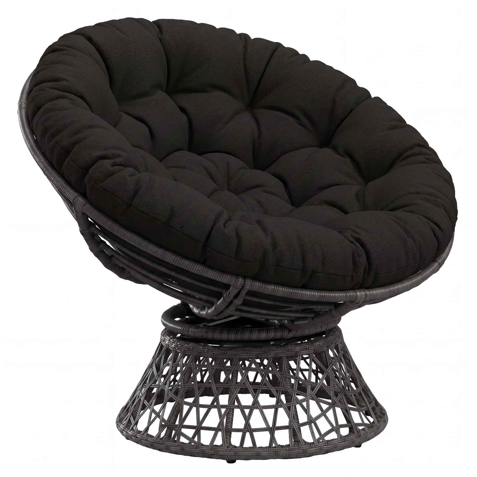 Papasan Stoel Kussen VIANEN 100% Polyester Zwart Ø 100 x 12 cm image 3