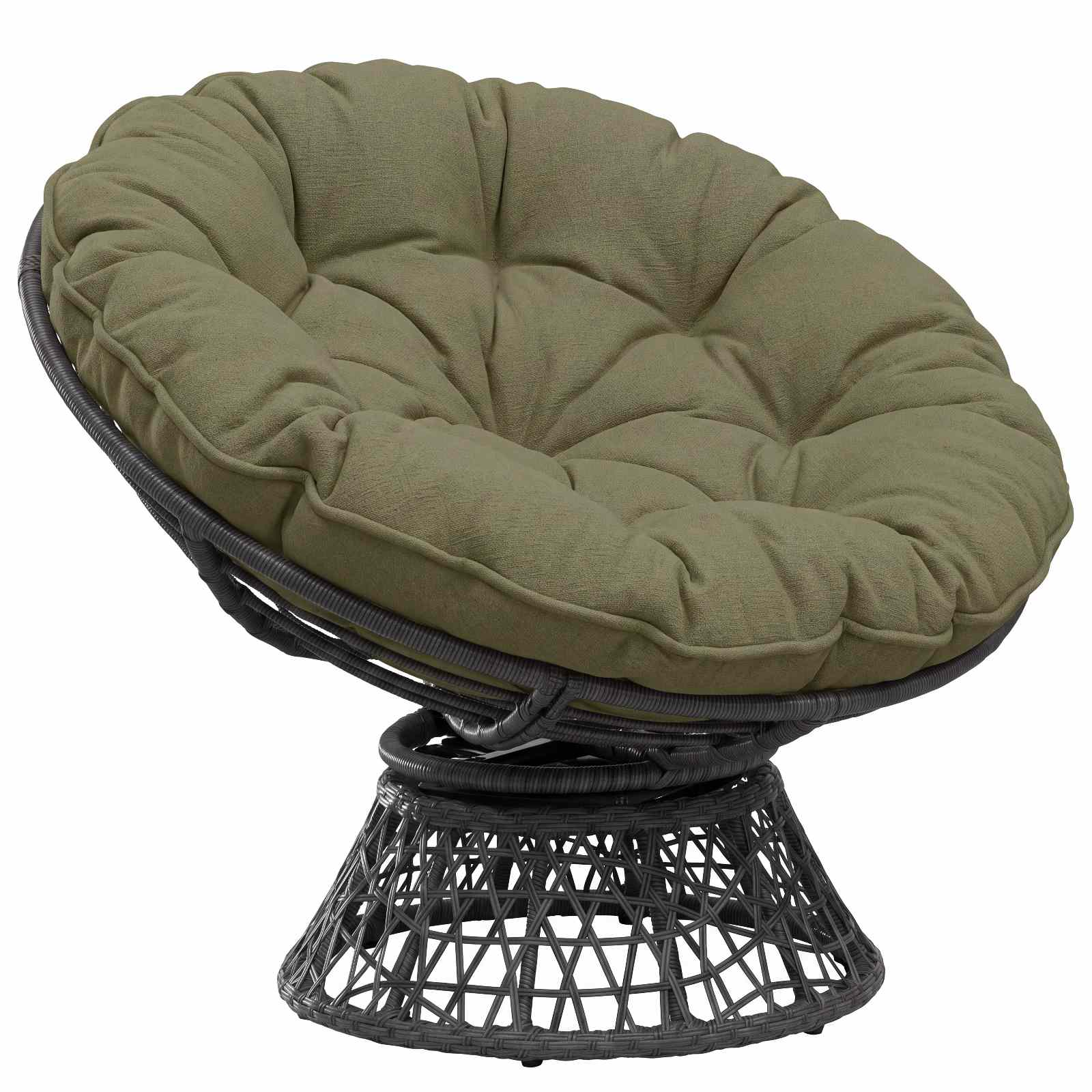 Hangstoel Kussen VIANEN 100% Polyester Olijfgroen Ø 45 x 10 cm image 3