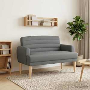 Dvojnica s gumbi Temno siva 116 x 67 x 80 cm Blago