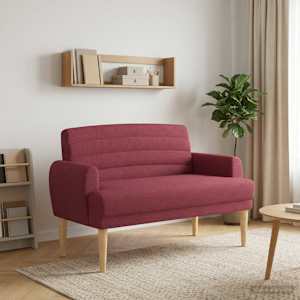 Dvojnica s gumbi Vinorodna rdeča 116 x 67 x 80 cm Blago