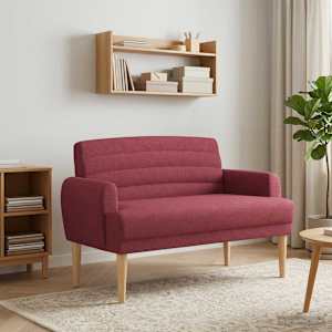 Dvojnica s gumbi Vinorodna rdeča 116 x 67 x 80 cm Blago