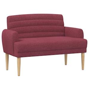 vidaXL Nurgadiivan nuppude &auml;sitlusega Veinpunane 116 x 67 x 80 cm