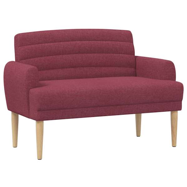vidaXL Nurgadiivan nuppude &auml;sitlusega Veinpunane 116 x 67 x 80 cm