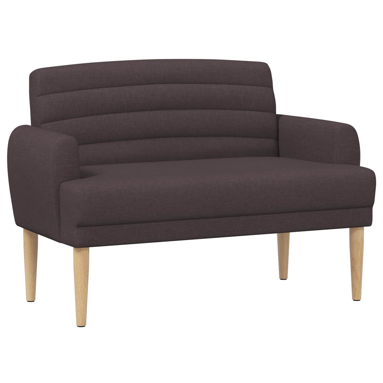 Dvojnica s gumbi Temno rjava 116 x 67 x 80 cm Blago - slika 2