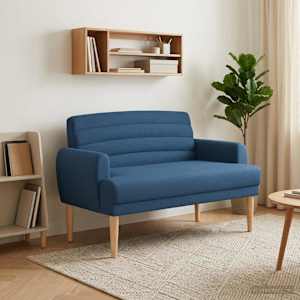 Dvojnica s gumbi Modra 116 x 67 x 80 cm Blago