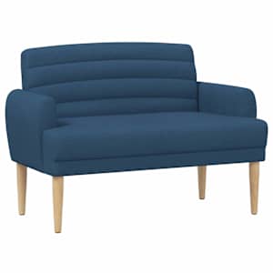 vidaXL Nurgadiivan nuppude &auml;sitlusega Sinine 116 x 67 x 80 cm kangas