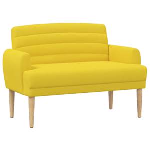 vidaXL Nurgadiivan nuppude &auml;sitlusega Kerge kollane 116 x 67 x 80 cm