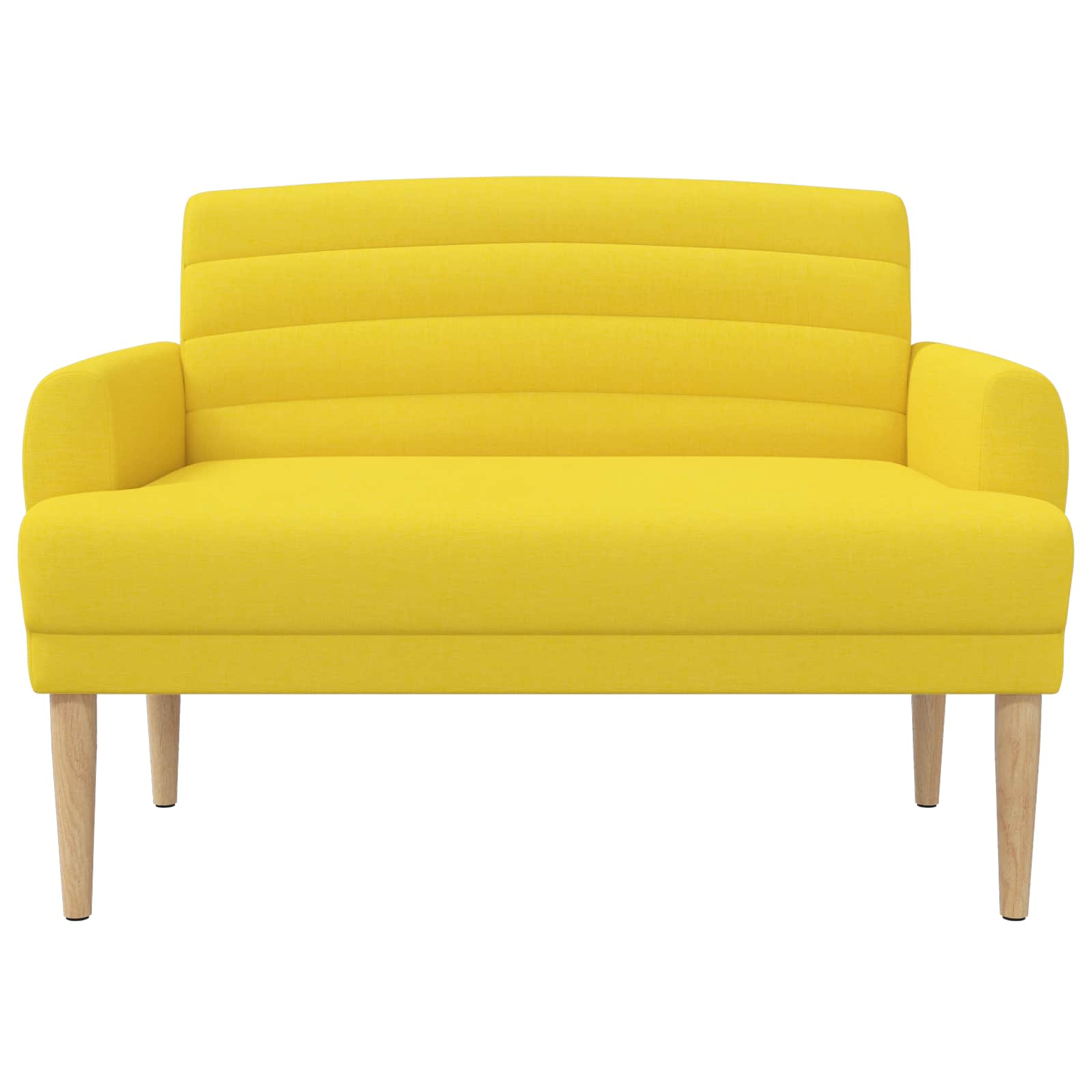 Dvojnica s gumbi Svetlo Rumena 116 x 67 x 80 cm Blago - slika 3