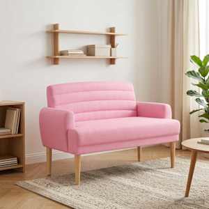 Dvojnica s gumbi Roza 116 x 67 x 80 cm Blago