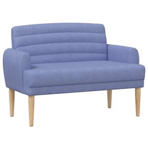 vidaXL Nurgadiivan nuppude &auml;sitlusega Jeans sinine 116 x 67 x 80 cm