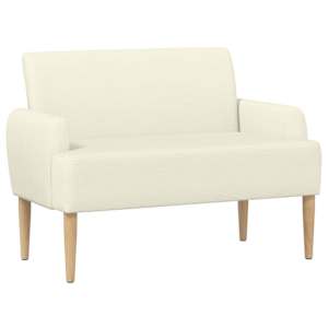 vidaXL Nurgadiivan nuppude &auml;sitlusega Kreemjas 116 x 67 x 81 cm