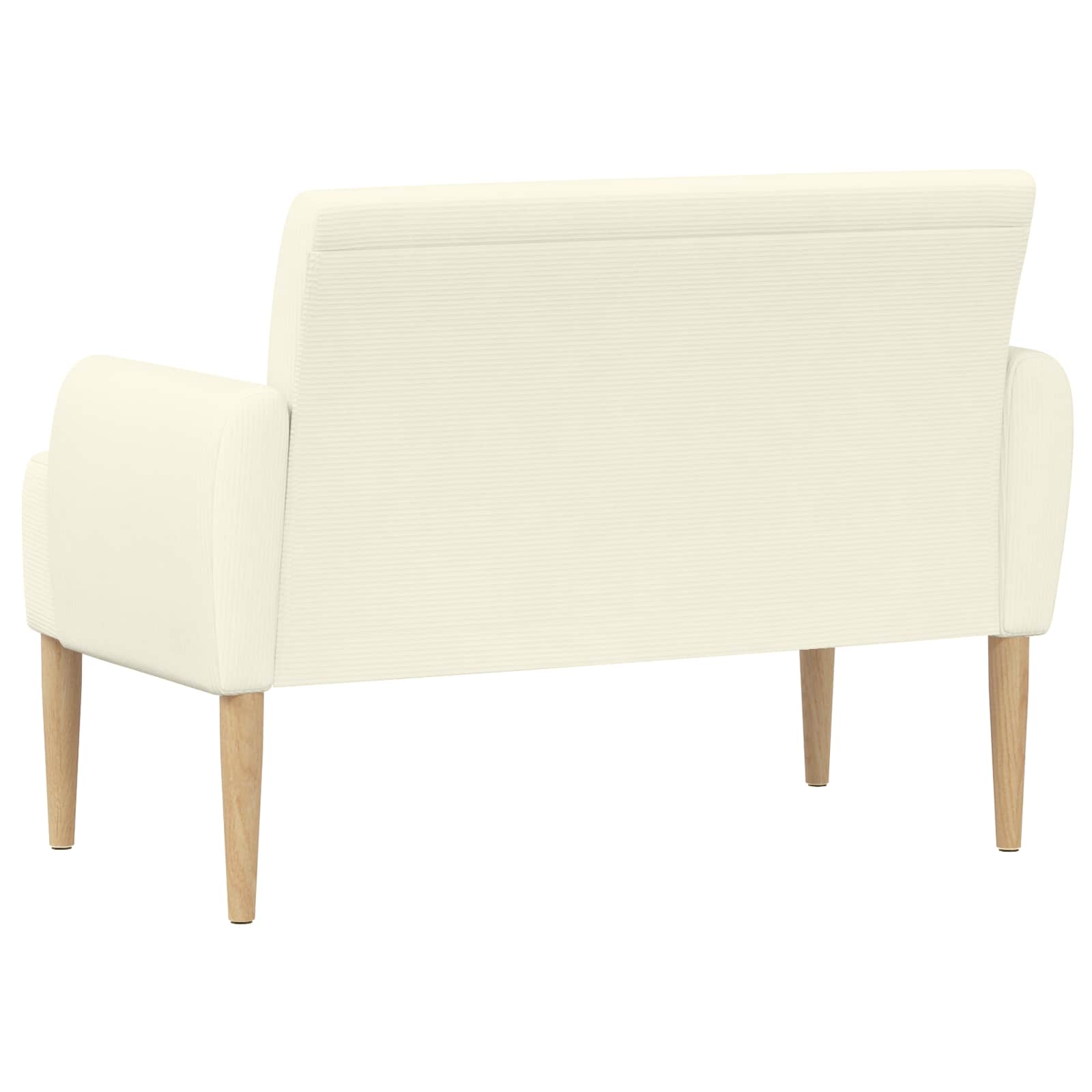 vidaXL Dvojnica s gumbi Krem 116 x 67 x 81 cm Žametna tkanina - slika 5