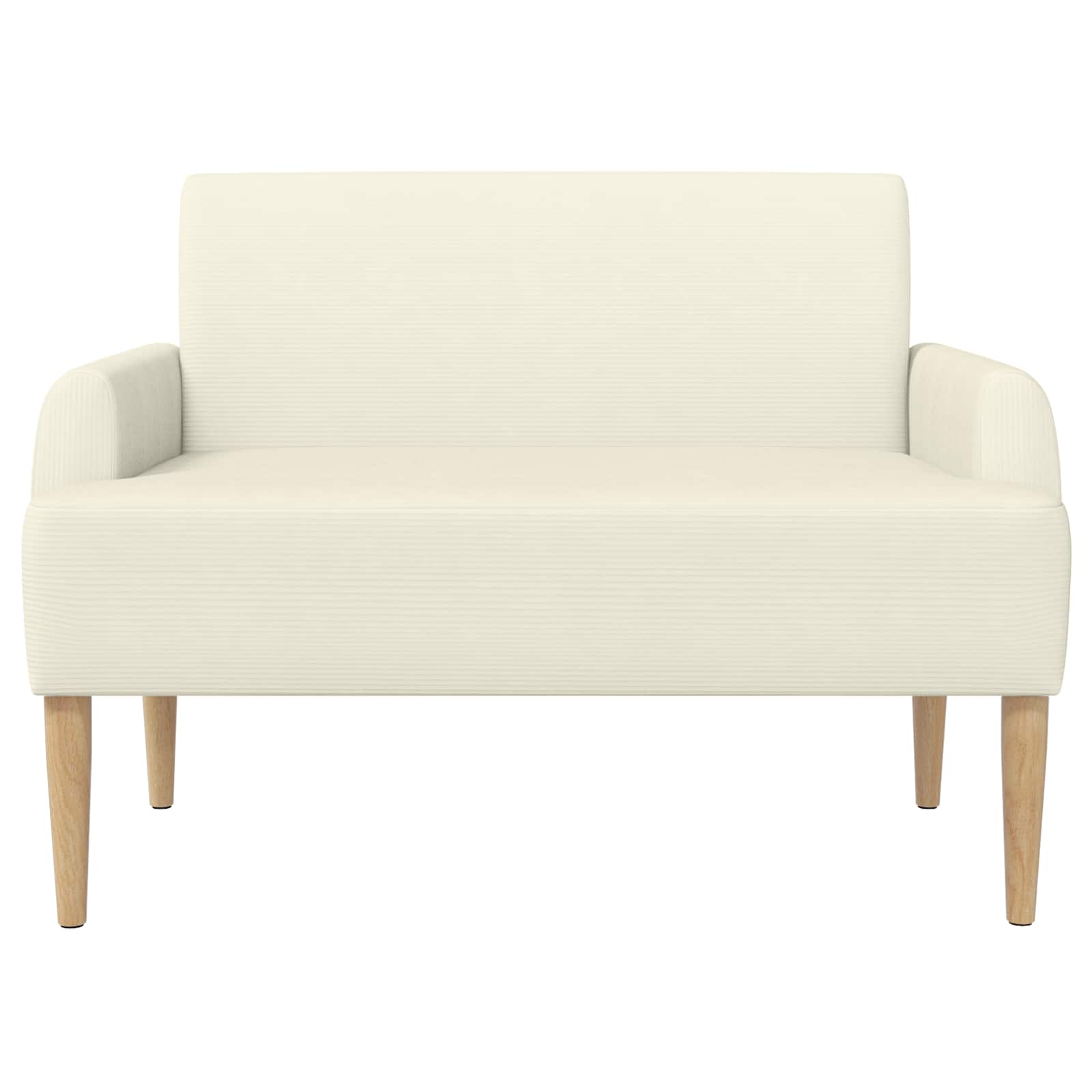 vidaXL Dvojnica s gumbi Krem 116 x 67 x 81 cm Žametna tkanina - slika 3