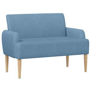 vidaXL Nurgadiivan nuppude &auml;sitlusega Sinine 116 x 67 x 81 cm