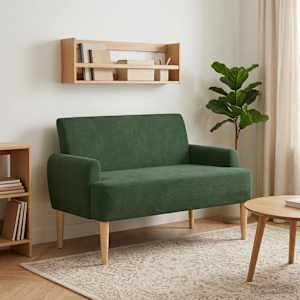 Dvojnica s gumbi Jungle Zelena 116 x 67 x 81 cm Žametna tkanina