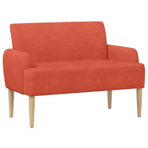 vidaXL Nurgadiivan nuppude &auml;sitlusega Punane oranž 116 x 67 x 81 cm