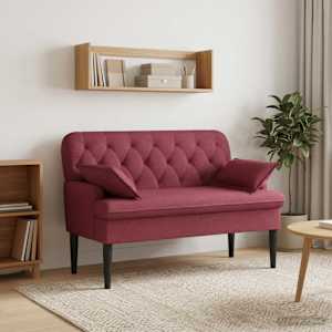 Dvojnica s gumbi Vinorodna rdeča 111 x 68 x 80 cm Blago