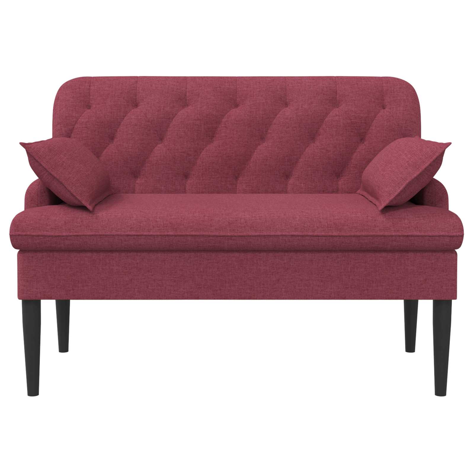 Love seat με κουμπιά Κόκκινο 111 x 68 x 80 εκ. Ύφασμα - Image 3