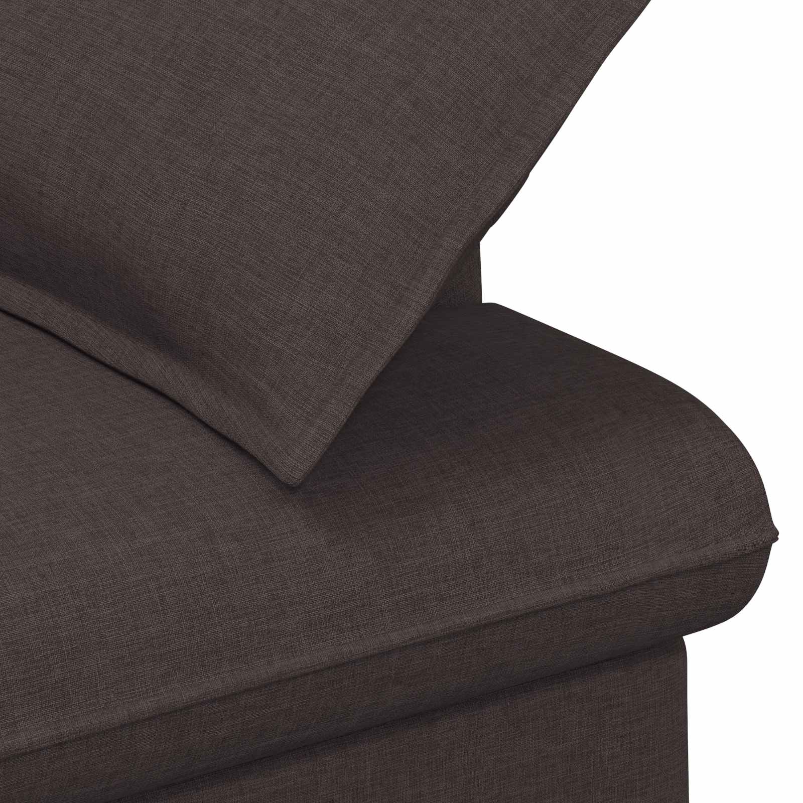 Dvojnica s gumbi Temno rjava 111 x 68 x 80 cm Blago - slika 6