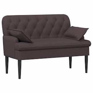 vidaXL Nurgadiivan nuppude &auml;sitlusega Tume pruun 111 x 68 x 80 cm