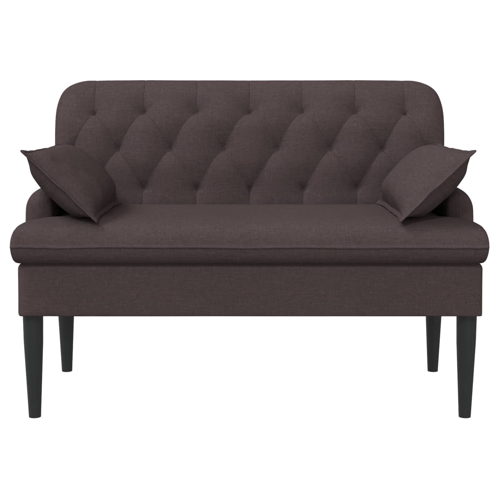 Dvojnica s gumbi Temno rjava 111 x 68 x 80 cm Blago - slika 3