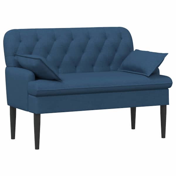 vidaXL Nurgadiivan nuppude &auml;sitlusega Sinine 111 x 68 x 80 cm kangas
