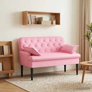 Dvojnica s gumbi Roza 111 x 68 x 80 cm Blago